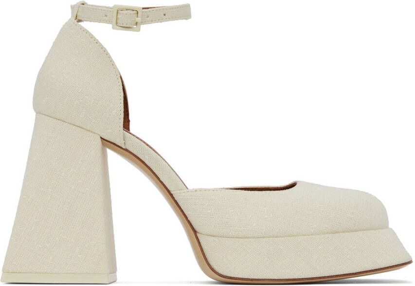 Shushu Tong Off-White Platform Heels - Picture 4