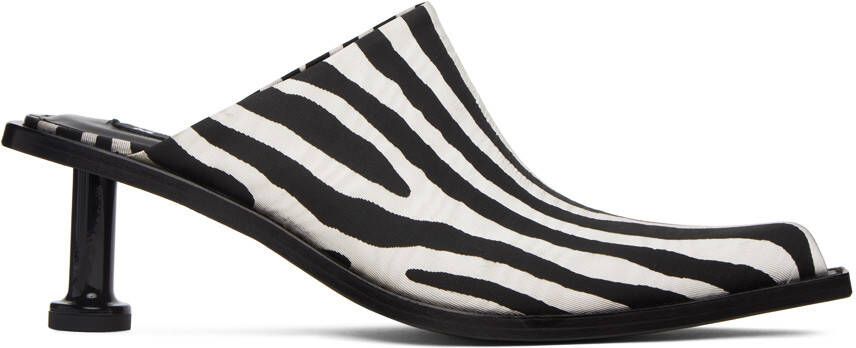 Simon Miller Black & White Bandi Mules - Picture 5