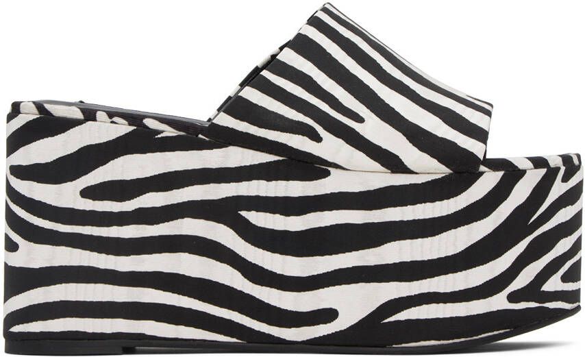 Simon Miller Black & White Blackout Sandals - Picture 4