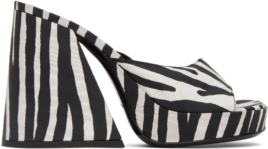 Simon Miller Black & White Slice Heeled Sandals - Picture 5