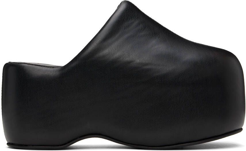 Simon Miller Black Faux-Leather Platform Bubble Clogs - Picture 5