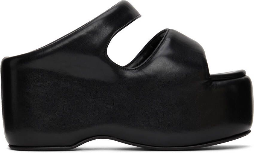 Simon Miller Black Bubble Flat Sandals - Picture 5