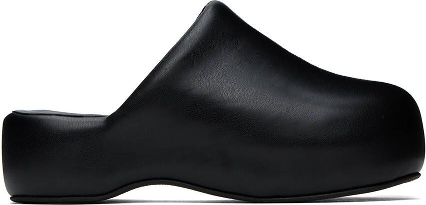 Simon Miller Black Faux-Leather Bubble Clogs - Picture 4