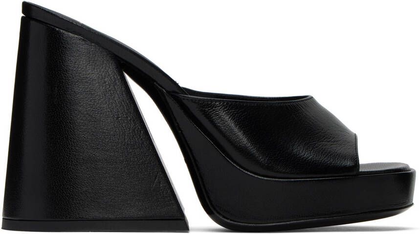 Simon Miller Black Slice Heeled Sandals - Picture 5