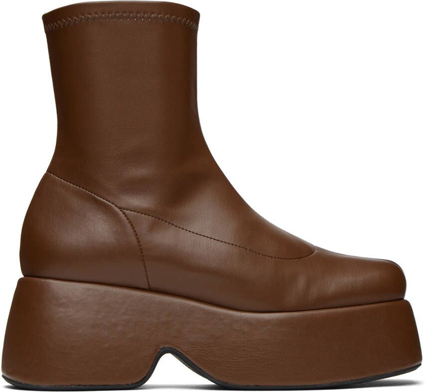 Simon Miller Brown Faux-Leather Boots - Picture 5