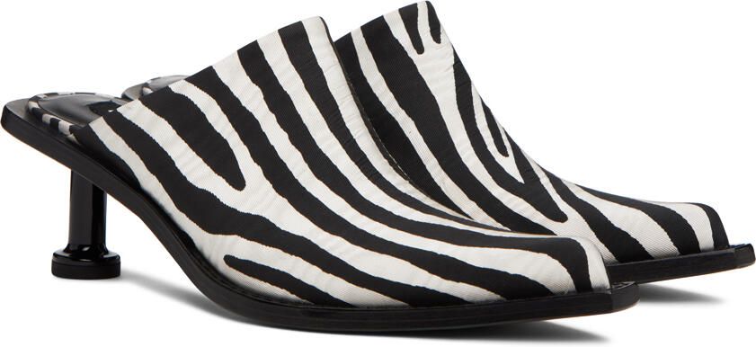 Simon Miller Black & White Bandi Mules - Picture 2