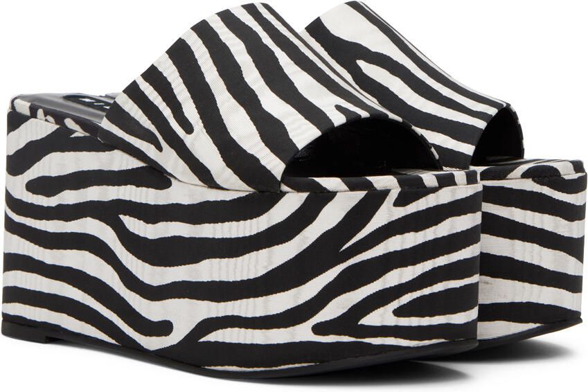 Simon Miller Black & White Blackout Sandals - Picture 2