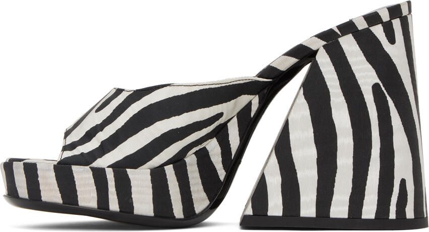 Simon Miller Black & White Slice Heeled Sandals - Picture 3