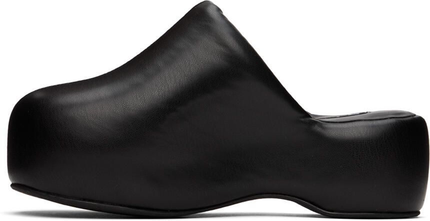 Simon Miller Black Faux-Leather Bubble Clogs - Picture 3