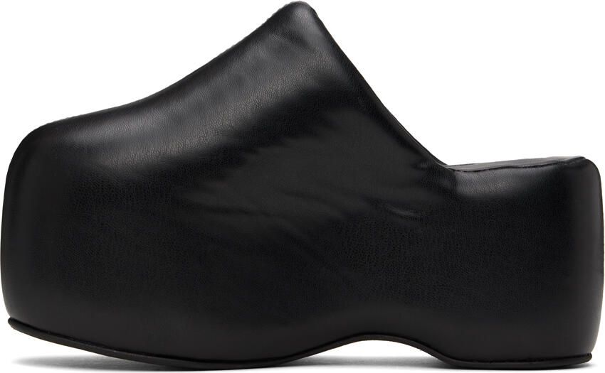 Simon Miller Black Faux-Leather Platform Bubble Clogs - Picture 3