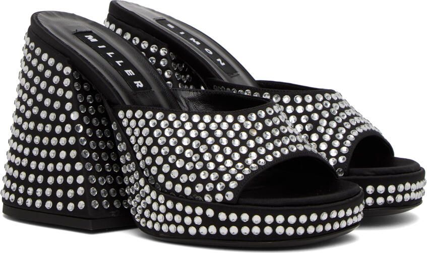 Simon Miller Black Slice Heeled Sandals - Picture 2