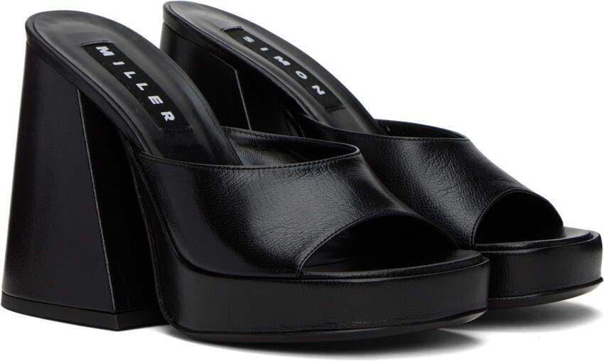 Simon Miller Black Slice Heeled Sandals - Picture 2