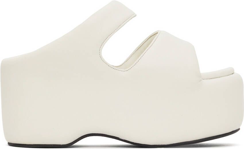Simon Miller White Bubble Flat Sandals - Picture 4