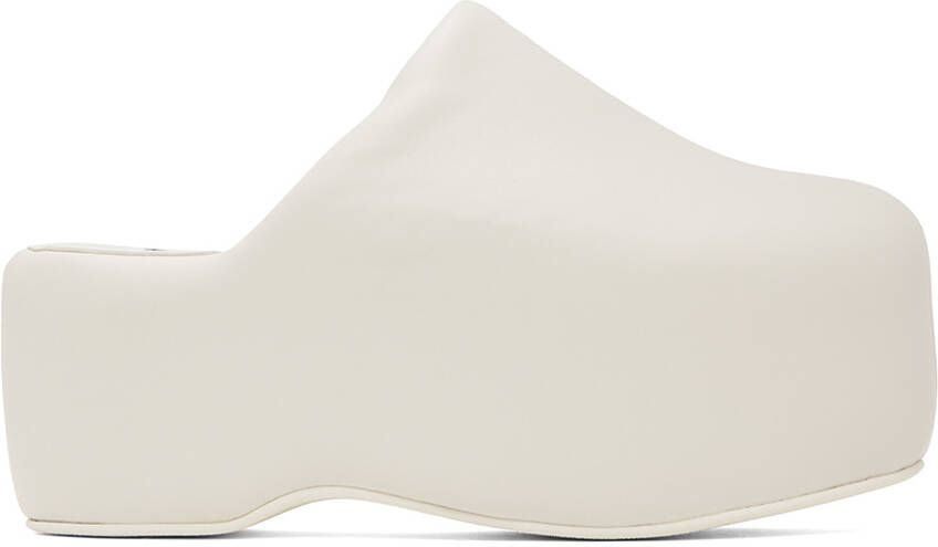 Simon Miller White Vegan Leather Bubble Platform Clog - Picture 5