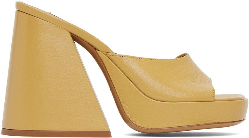 Simon Miller Yellow Slice Heeled Sandals - Picture 5