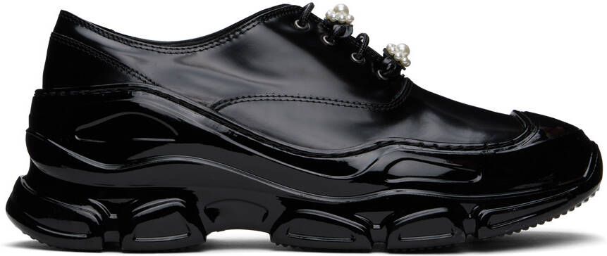 Simone Rocha Black Pearl Daisy Trek Sole Brogue Sneakers - Picture 5