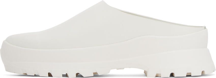 Solid Homme White Leather Mules - Picture 3