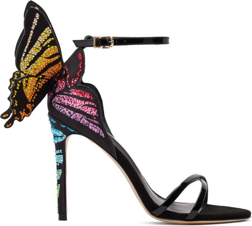 Sophia Webster Black Chiara Embellished Heeled Sandals - Picture 5