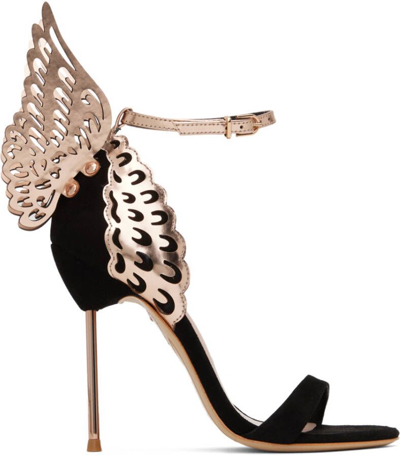 Sophia Webster Black Evangeline Heeled Sandals