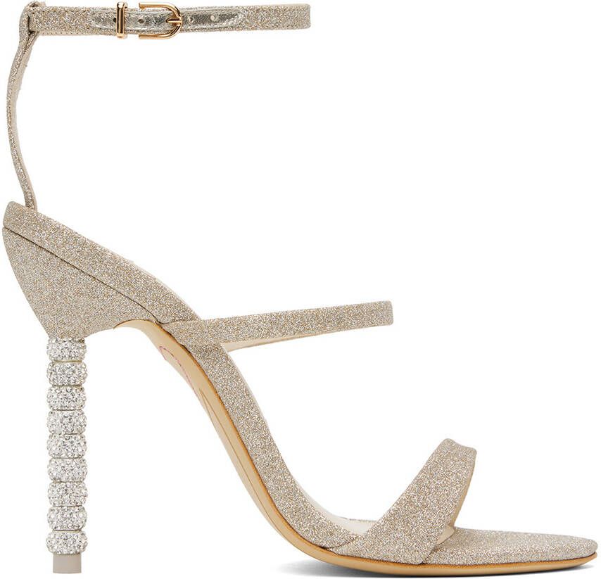 Sophia Webster Gold Rosalind Heeled Sandals - Picture 5