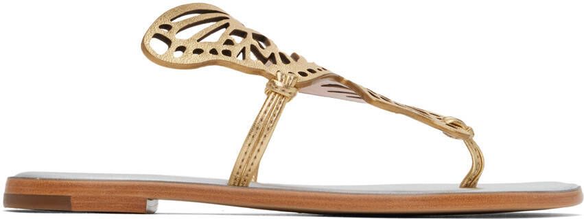 Sophia Webster Gold Talulah Flat Sandals - Picture 5