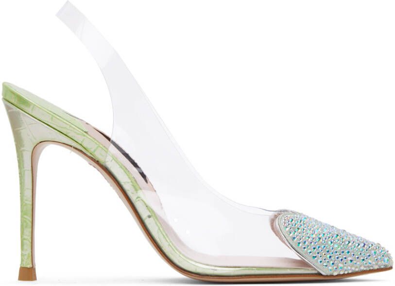 Sophia Webster Green Amora Slingback Heel