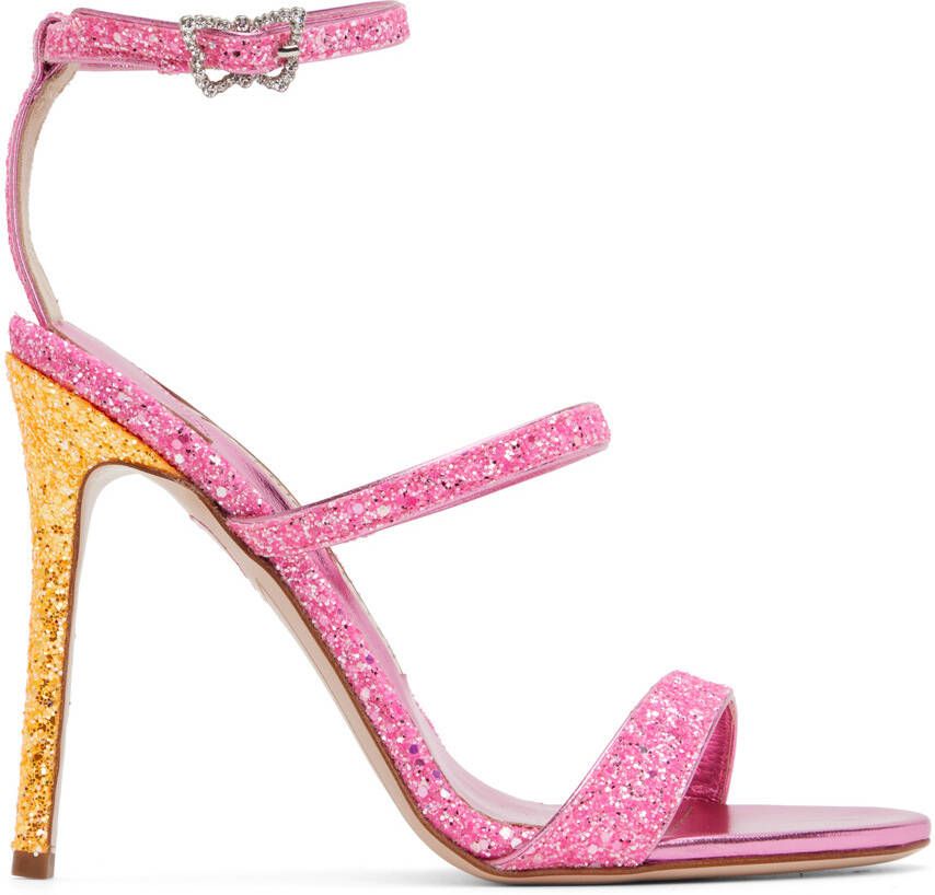 Sophia Webster Pink Rosalind Heeled Sandals - Picture 5