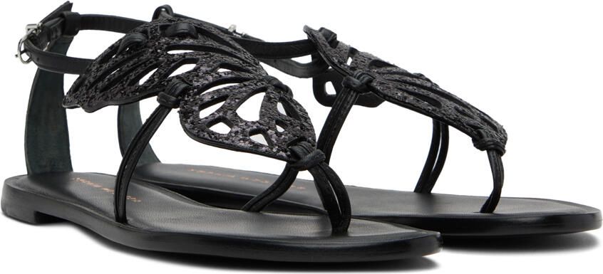 Sophia Webster Black Butterfly Flat Sandals - Picture 2