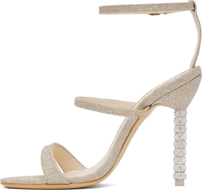 Sophia Webster Gold Rosalind Heeled Sandals - Picture 3