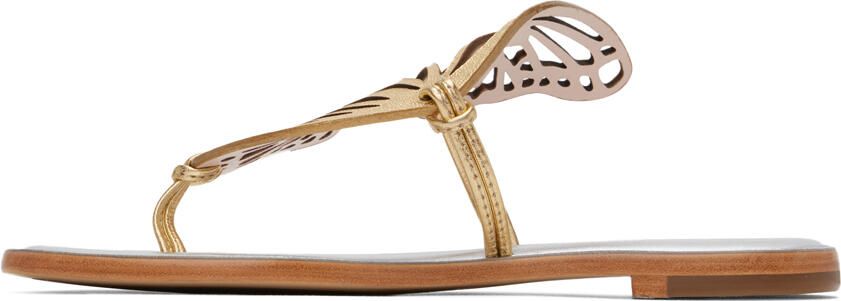 Sophia Webster Gold Talulah Flat Sandals - Picture 4