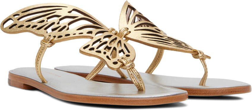 Sophia Webster Gold Talulah Flat Sandals - Picture 2