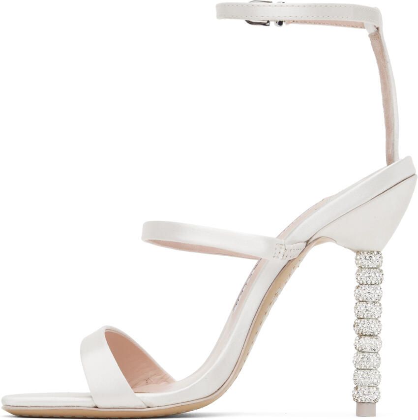 Sophia Webster Off-White Rosalind Crystal Heeled Sandals - Picture 2