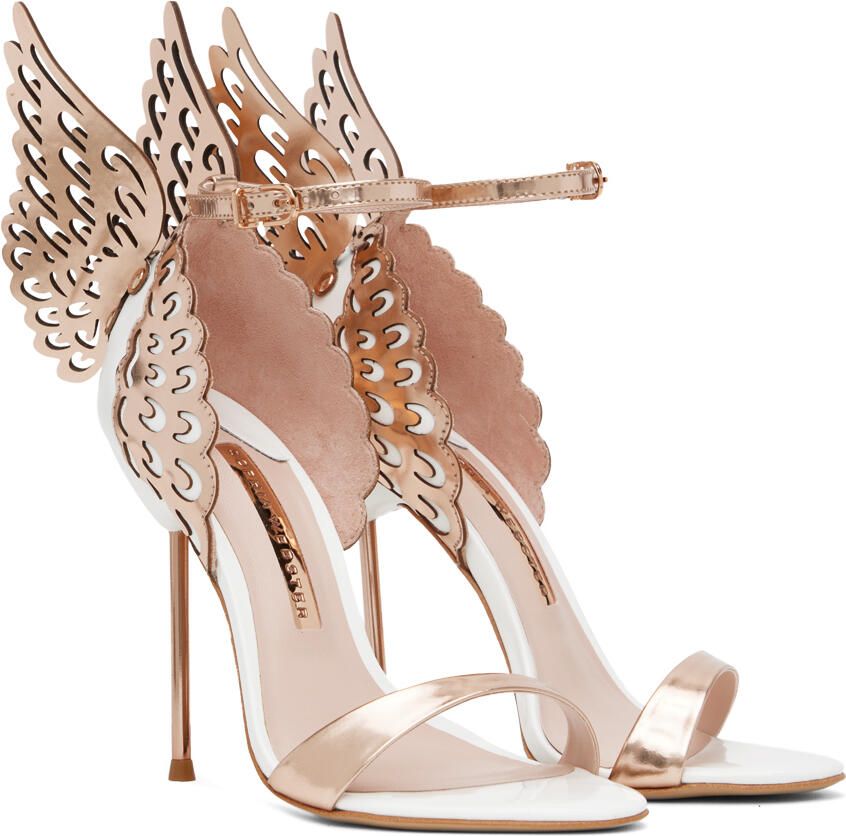 Sophia Webster White Evangeline Heeled Sandals - Picture 3
