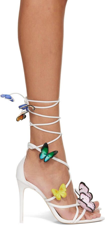 Sophia Webster White Vanessa Heeled Sandals