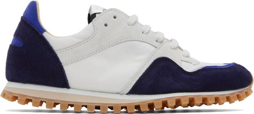 Spalwart Navy & White Marathon Trail Low Sneakers - Picture 4