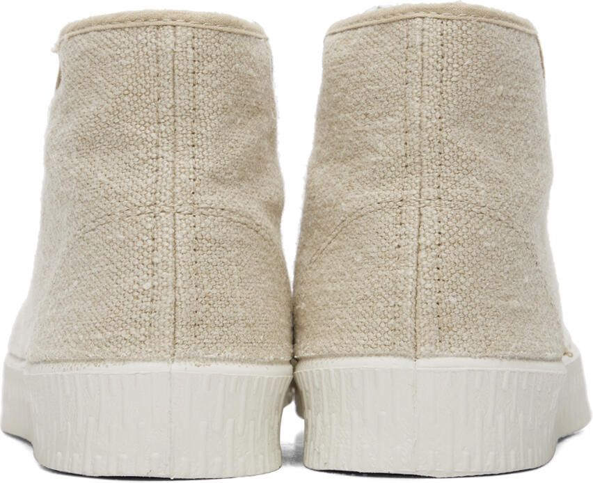 Spalwart Beige Linen Special Mid Sneakers