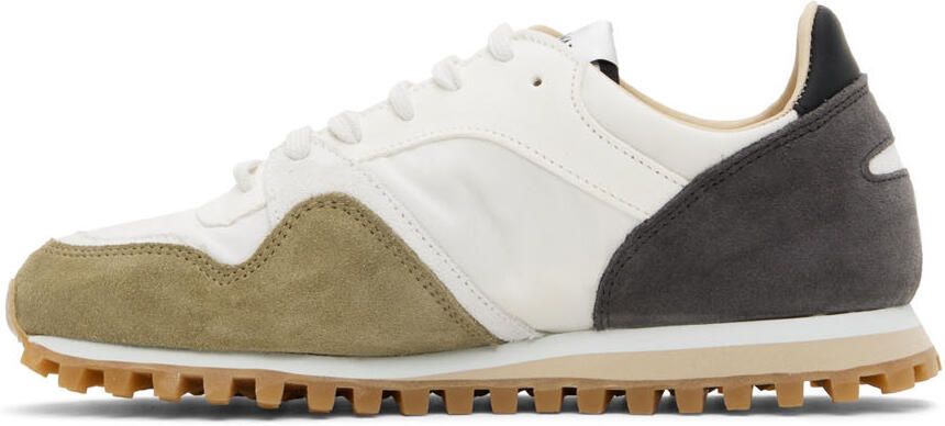 Spalwart White & Khaki Marathon Trail Low Mix Sneakers - Picture 3