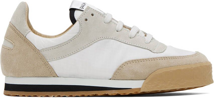 Spalwart White & Beige Pitch Low Sneakers - Picture 4