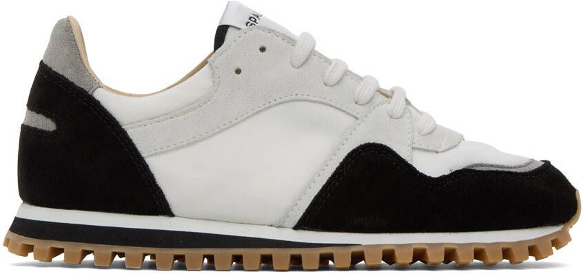 Spalwart White & Black Marathon Trail Low Sneakers - Picture 5