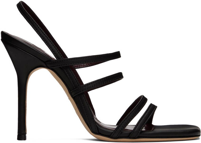 Staud Black Anise Heeled Sandals