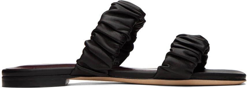 Staud Black Maya Ruched Sandals - Picture 5