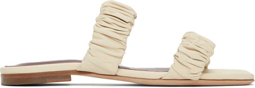 Staud Off-White Maya Ruched Sandals - Picture 6
