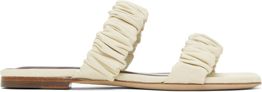 Staud Off-White Maya Ruched Sandals - Picture 5