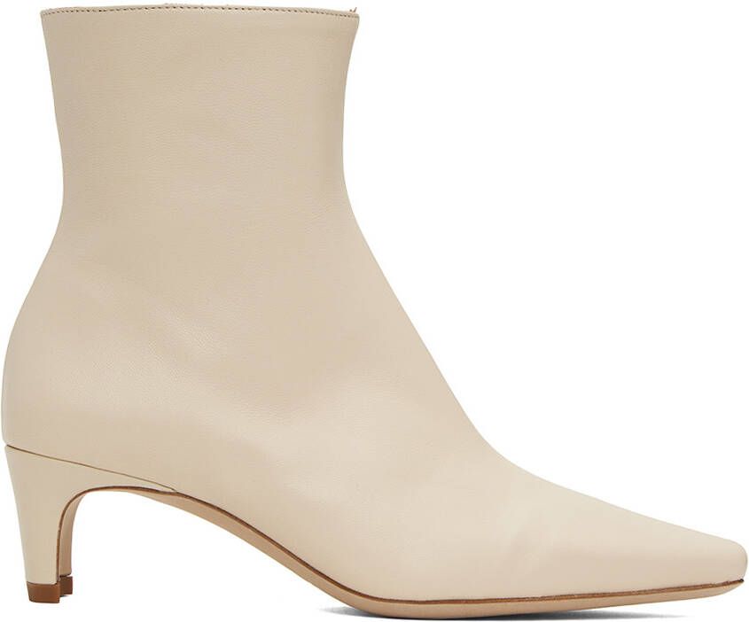 Staud Off-White Wally Ankle Boots - Picture 5