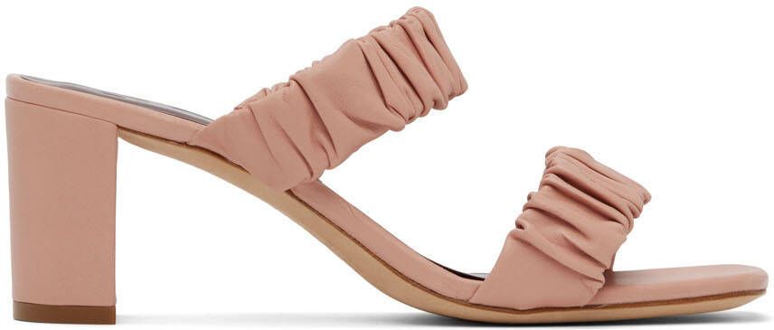 Staud Pink Ruched Frankie Sandals - Picture 5