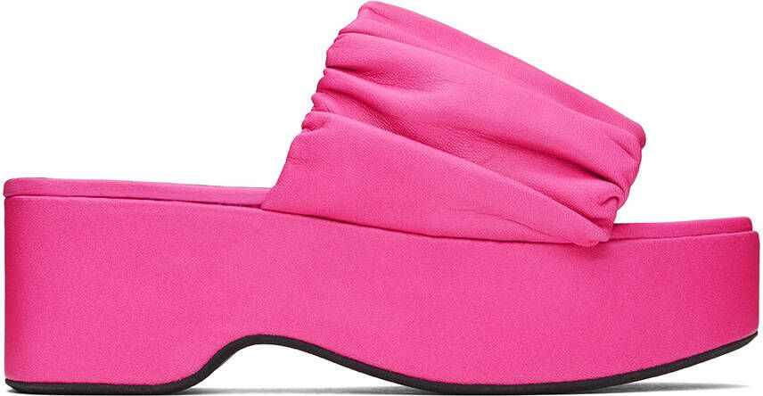 Staud Pink Nina Platform Sandals