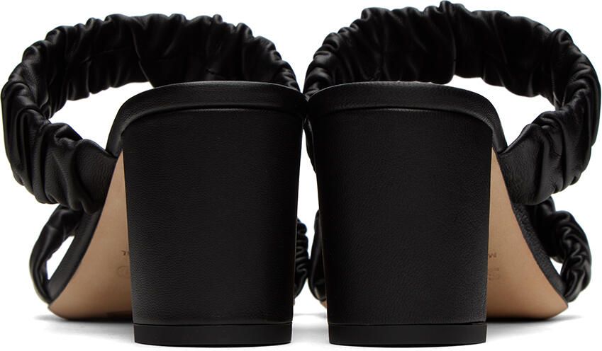 Staud Black Frankie Ruched Sandals