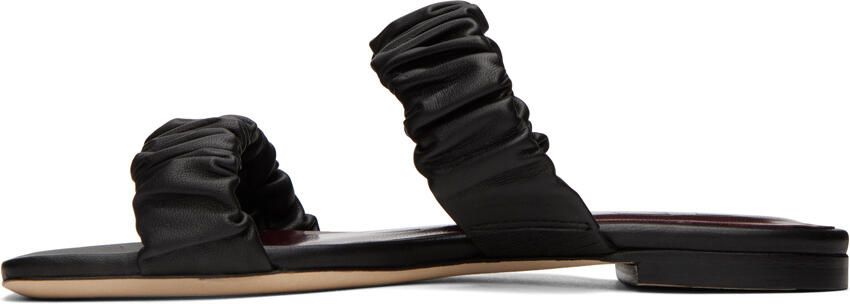 Staud Black Maya Ruched Sandals - Picture 4