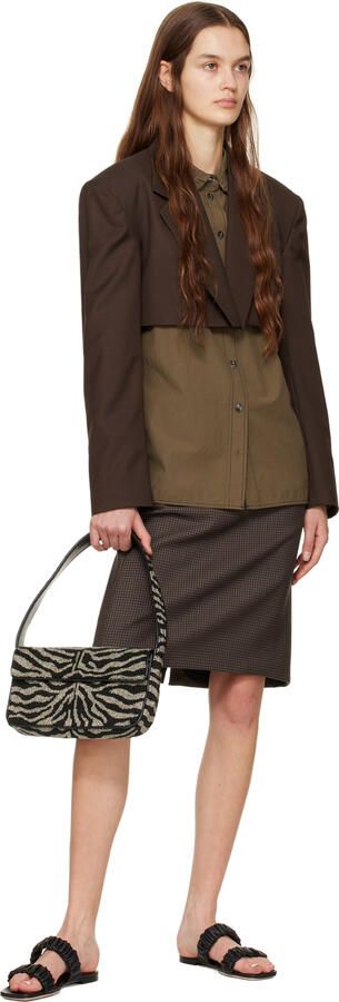 Staud Black Maya Ruched Sandals - Picture 3