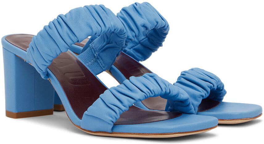 Staud Blue Frankie Sandals - Picture 2